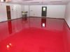 solid color red garage floor